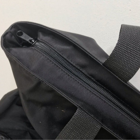 Walt Disney World Embroidered Mickey Mouse Head Outline Black Tote Bag Top Zip - Picture 4 of 15